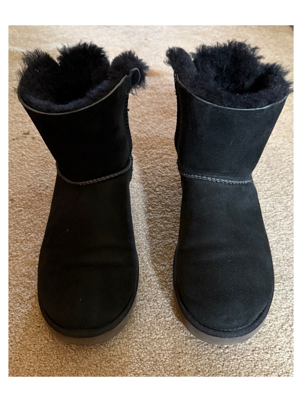 UGG Bailey Bow Black Mini Boots